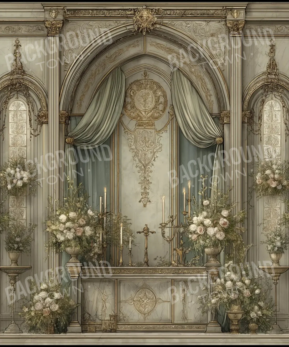 Beige Brown  Backdrop for Photography