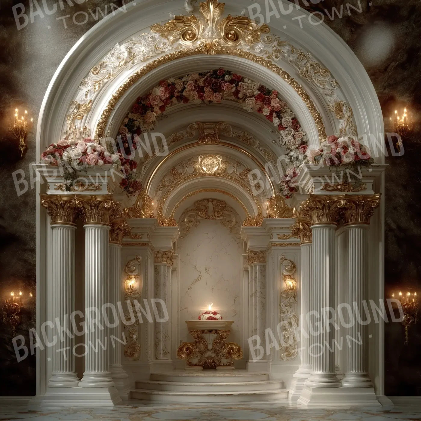 Church Sanctuary 8’x8’ Fleece (96 x 96 inch) Backdrop