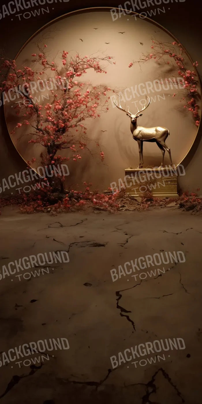 Circle Blossoms Deer Sweep 10’x20’ UltraCloth (120 x 240 inch) Backdrop