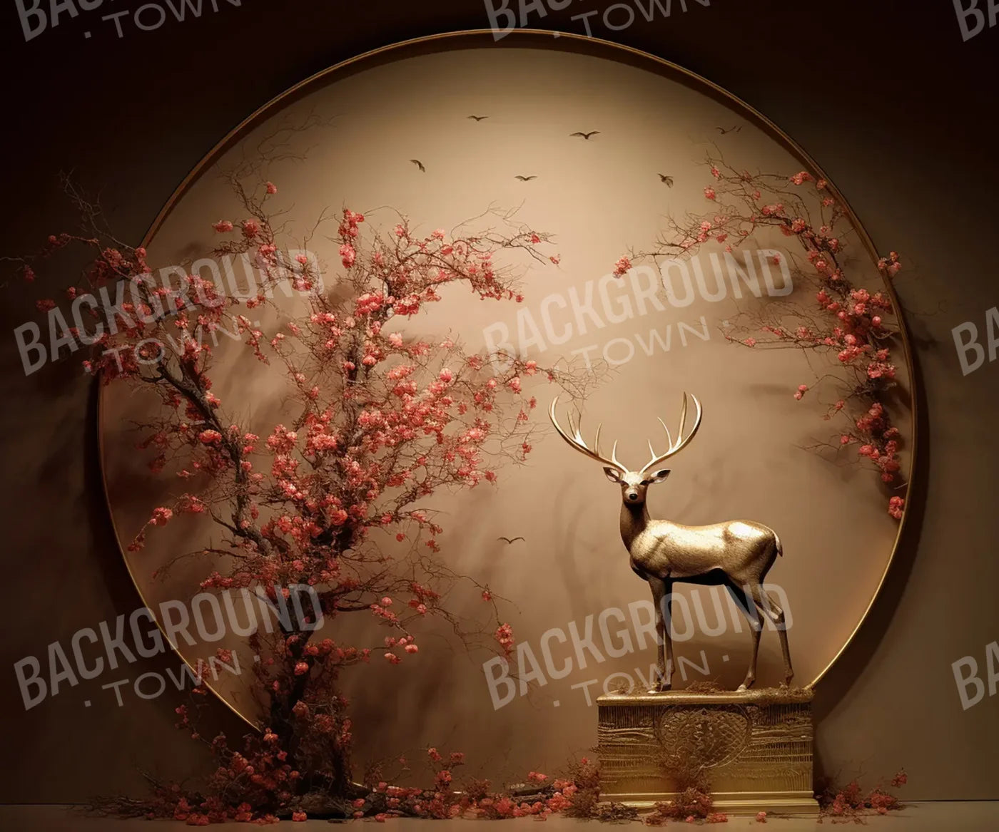 CircleBlossomDeer 12’x10’ UltraCloth (144 x 120 inch) Backdrop