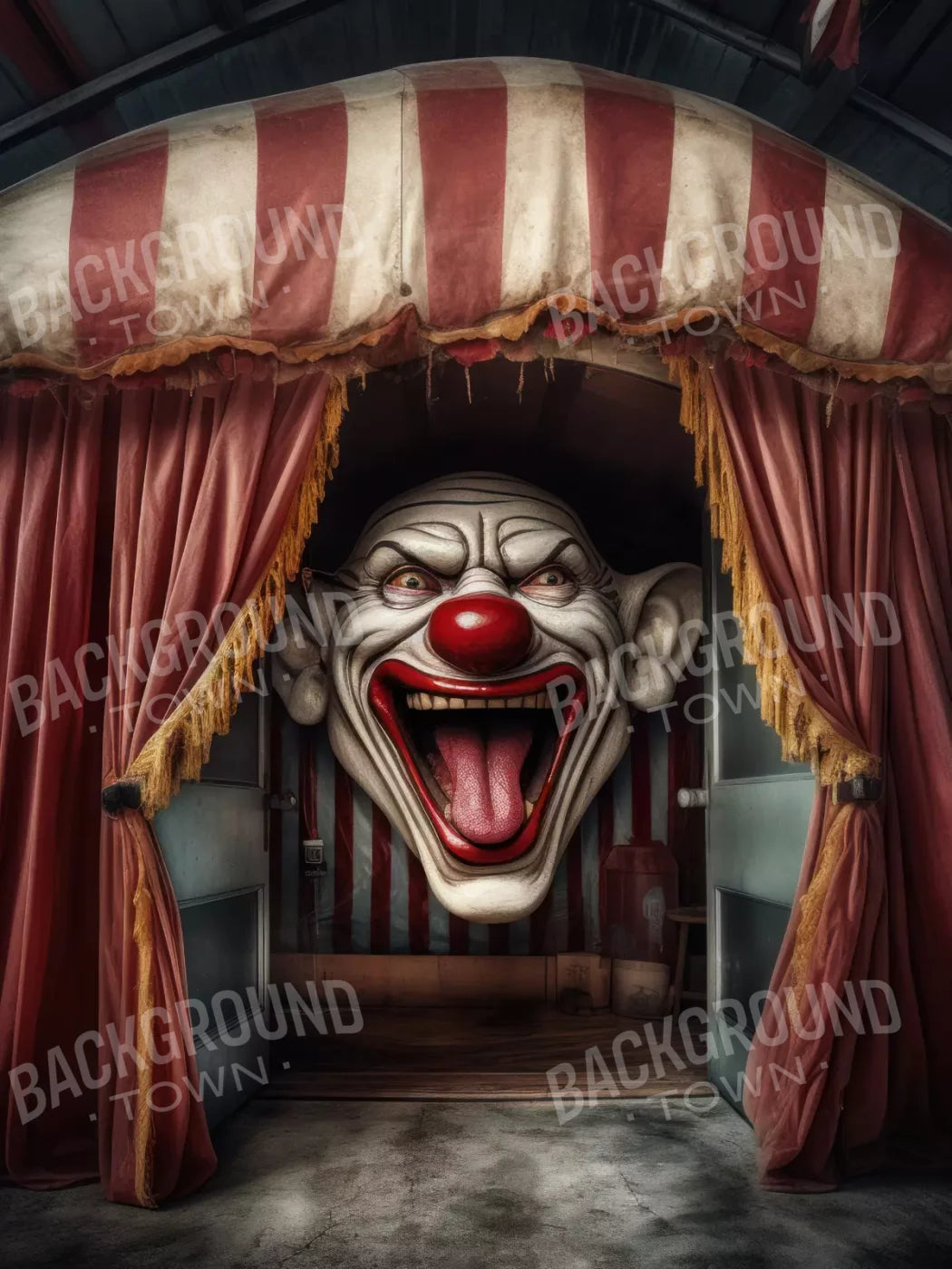 Circus Fright 5X68 Fleece ( 60 X 80 Inch ) Backdrop