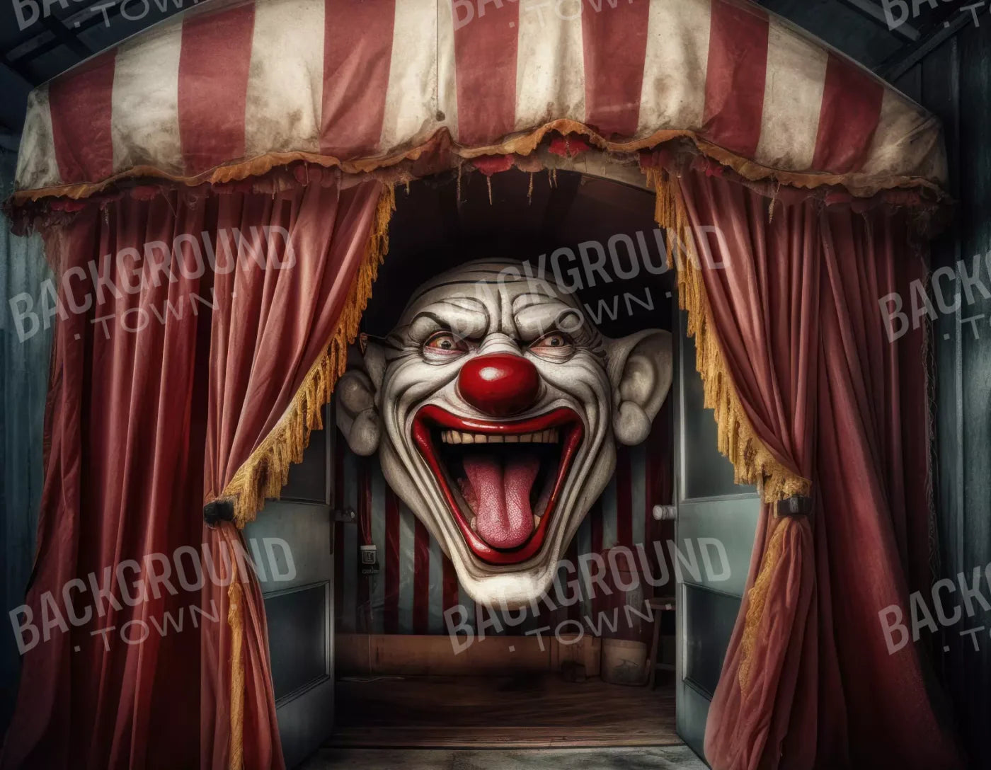 Circus Fright 8X6 Fleece ( 96 X 72 Inch ) Backdrop