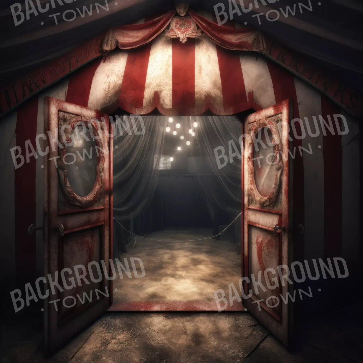 Circus Night 10X10 Ultracloth ( 120 X Inch ) Backdrop