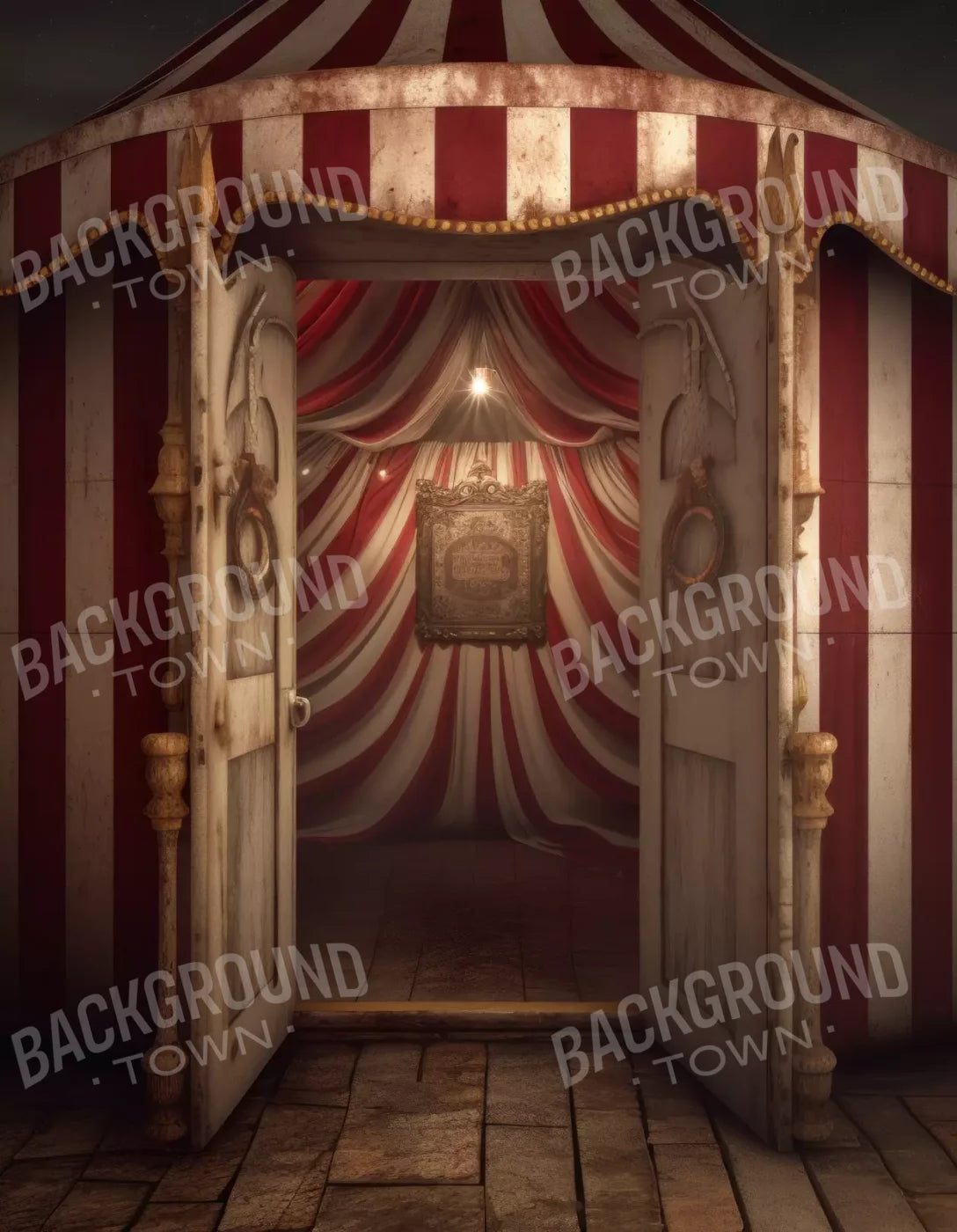 Circus Tent 6X8 Fleece ( 72 X 96 Inch ) Backdrop