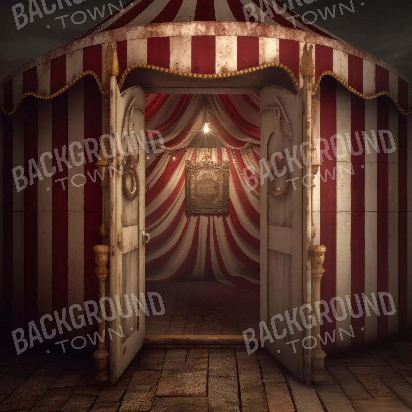 Circus Tent 8X8 Fleece ( 96 X Inch ) Backdrop