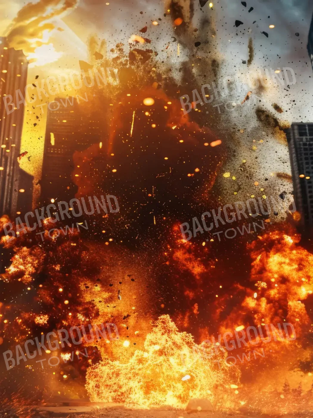 City Explosion 5’x6’8 Fleece (60 x 80 inch) Backdrop