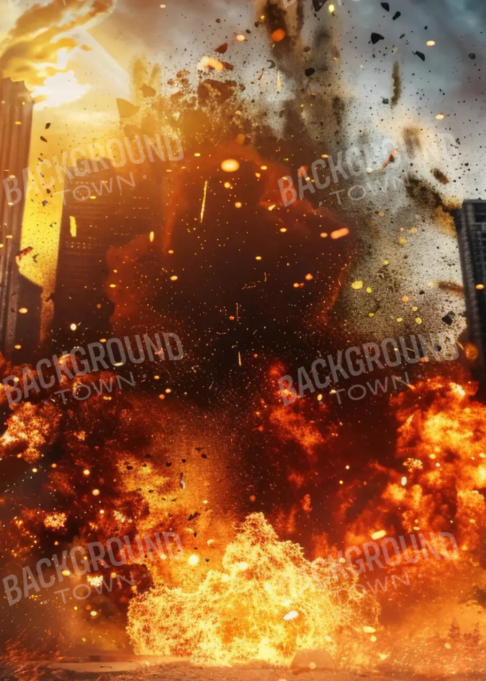 City Explosion 5’x7’ UltraCloth (60 x 84 inch) Backdrop