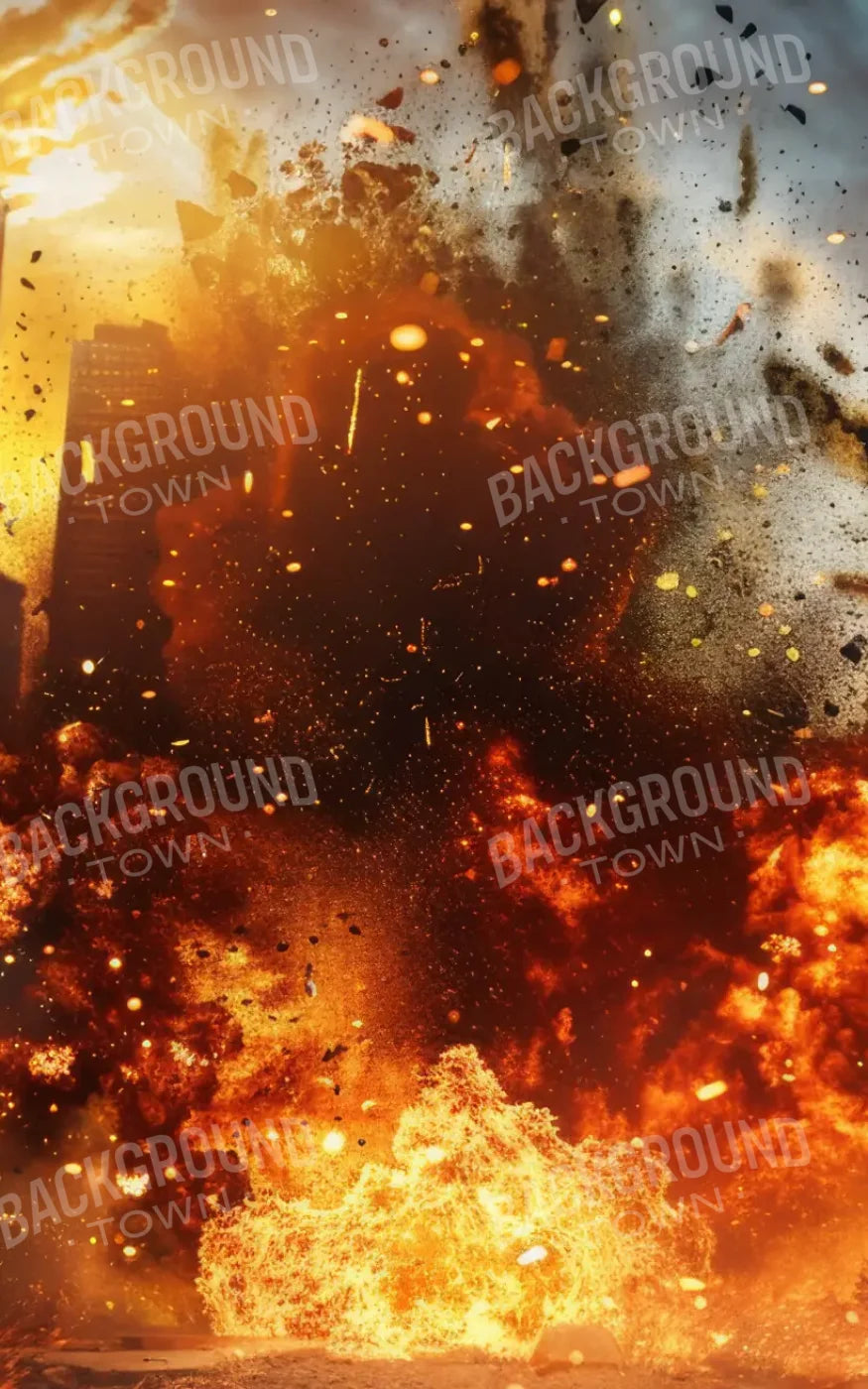 City Explosion 5’x8’ UltraCloth (60 x 96 inch) Backdrop
