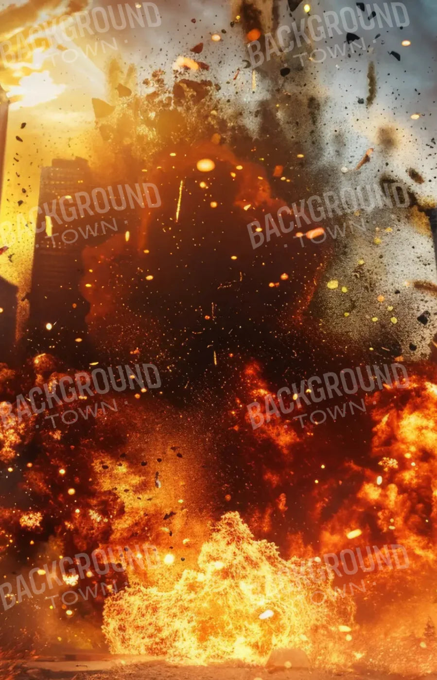 City Explosion 9’x14’ UltraCloth (108 x 168 inch) Backdrop