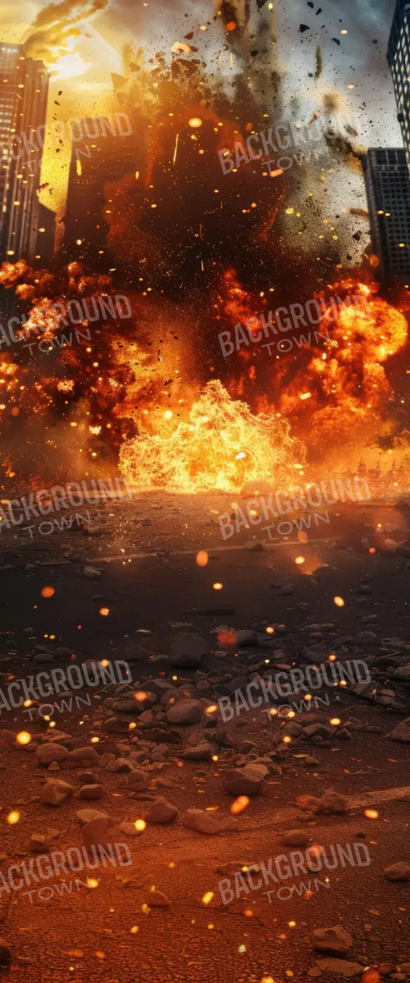 City Explosion Sweep 5’x12’ UltraCloth for Westcott X-Drop (60 x 144 inch) Backdrop