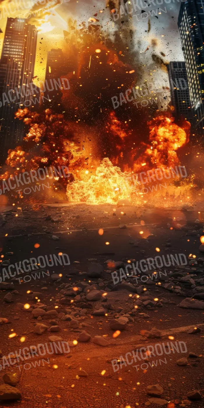 City Explosion Sweep 8’x16’ UltraCloth (96 x 192 inch) Backdrop