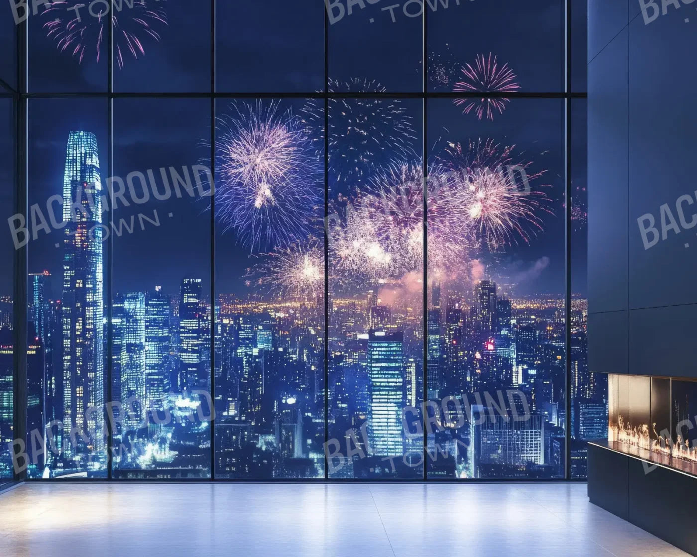 Cityscape Apartment 10’x8’ Fleece (120 x 96 inch) Backdrop