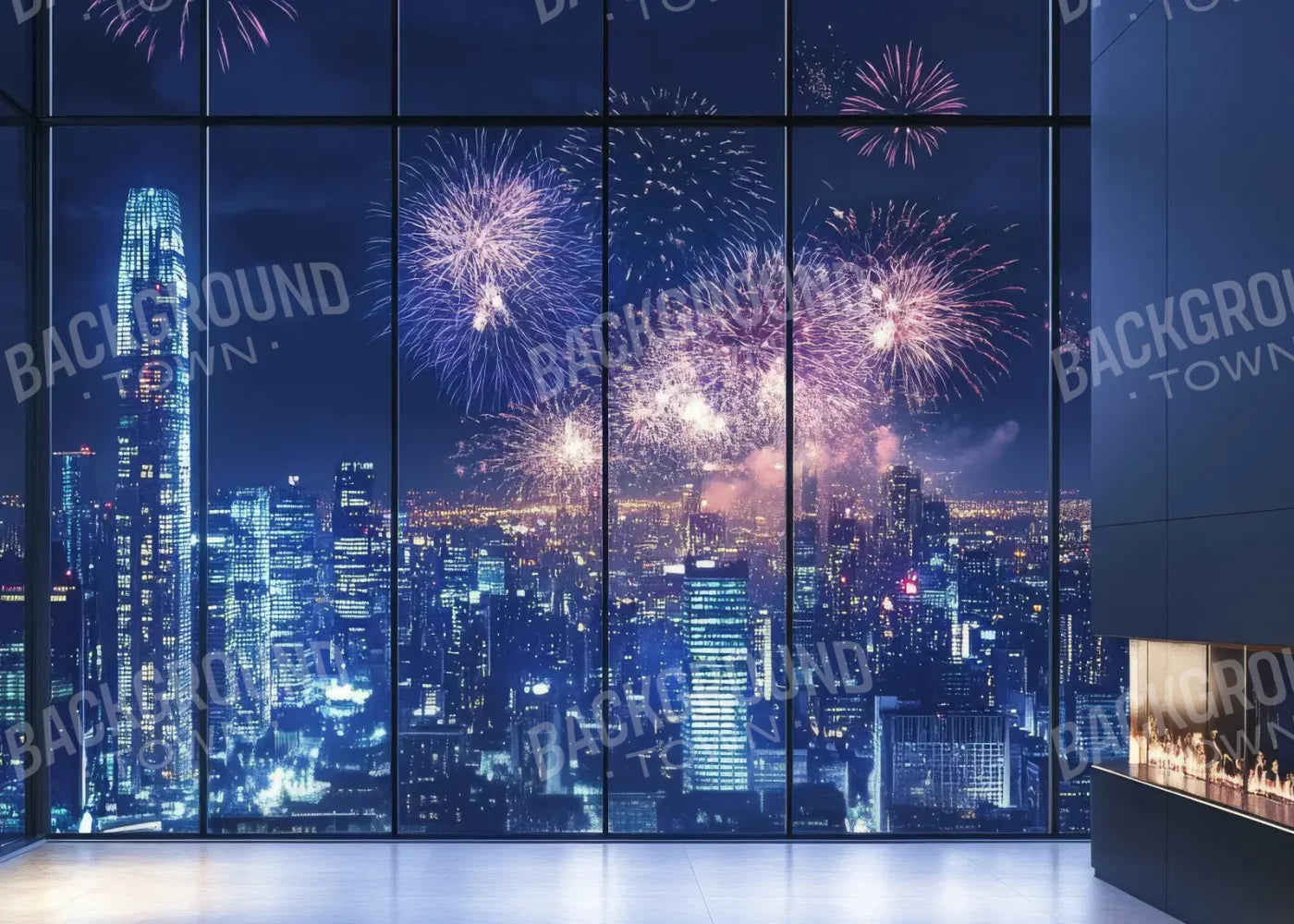 Cityscape Apartment 7’x5’ UltraCloth (84 x 60 inch) Backdrop