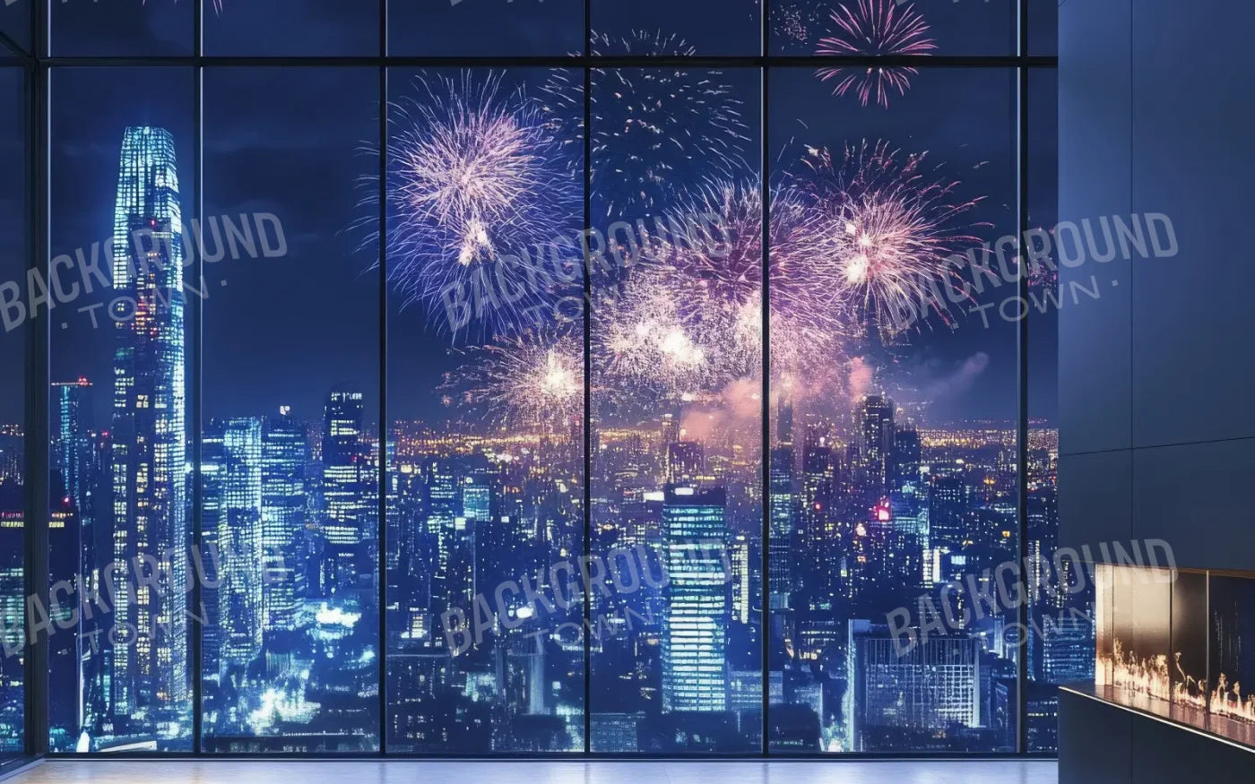 Cityscape Apartment 8’x5’ UltraCloth (96 x 60 inch) Backdrop