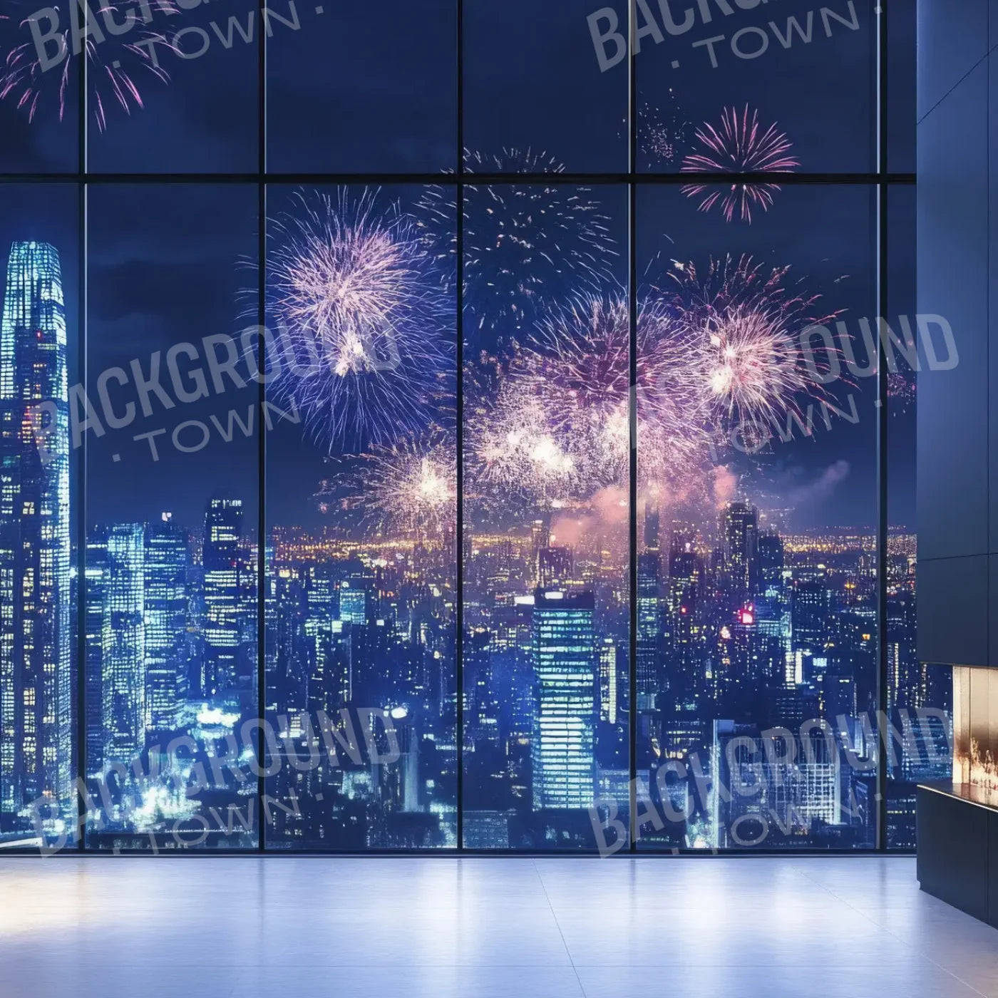 Cityscape Apartment 8’x8’ Fleece (96 x 96 inch) Backdrop