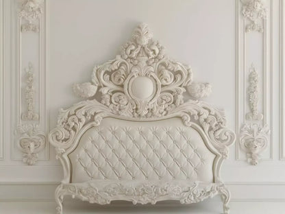 Classic Bedroom Wall 6’8X5’ Fleece (80 X 60 Inch) Backdrop