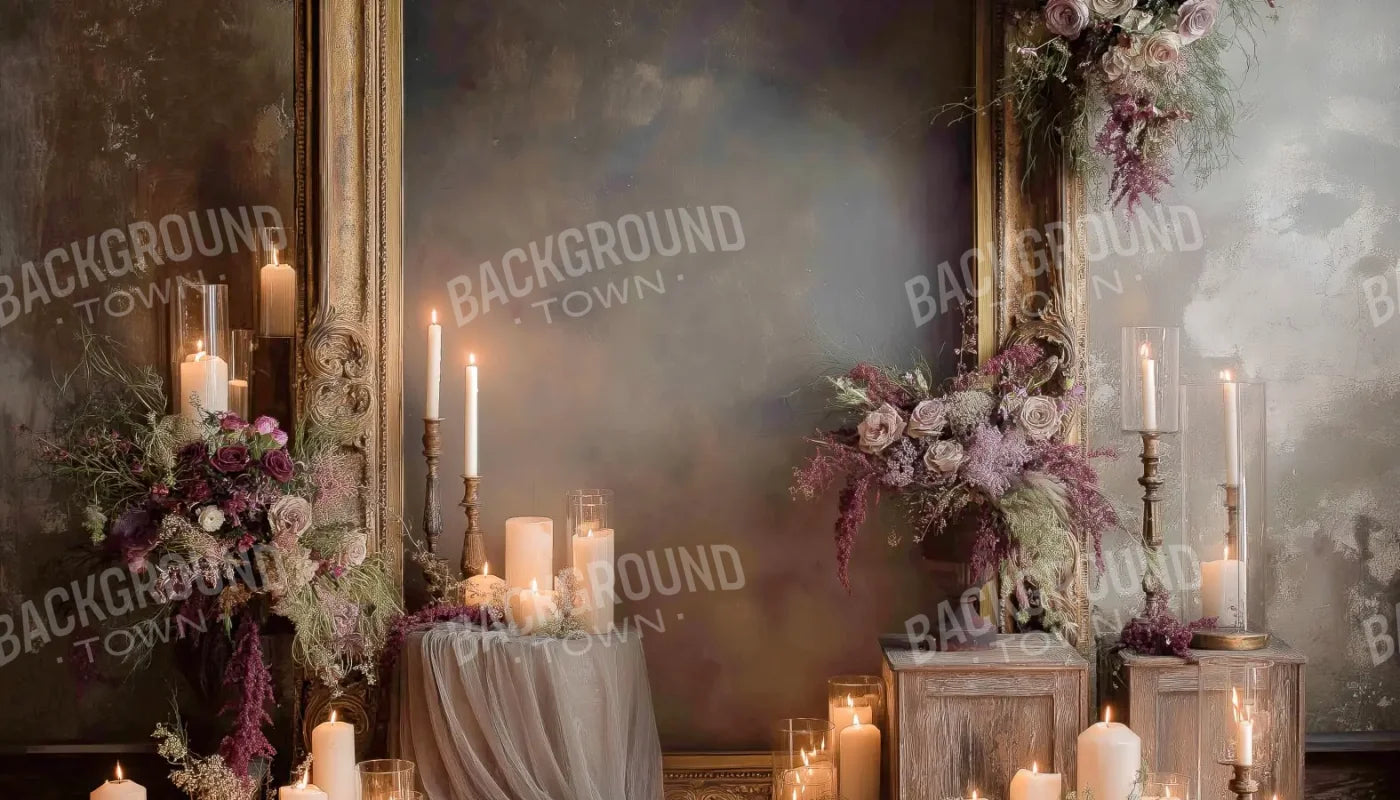 Candles And Mirror 14’x8’ UltraCloth (168 x 96 inch) Backdrop