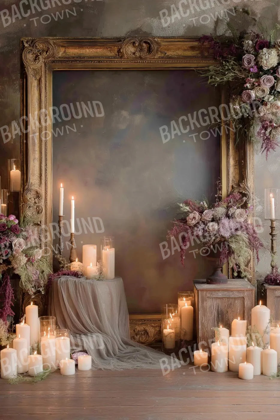 Candles And Mirror 8’x12’ UltraCloth (96 x 144 inch) Backdrop