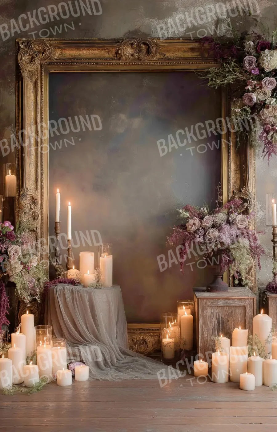 Candles And Mirror 9’x14’ UltraCloth (108 x 168 inch) Backdrop