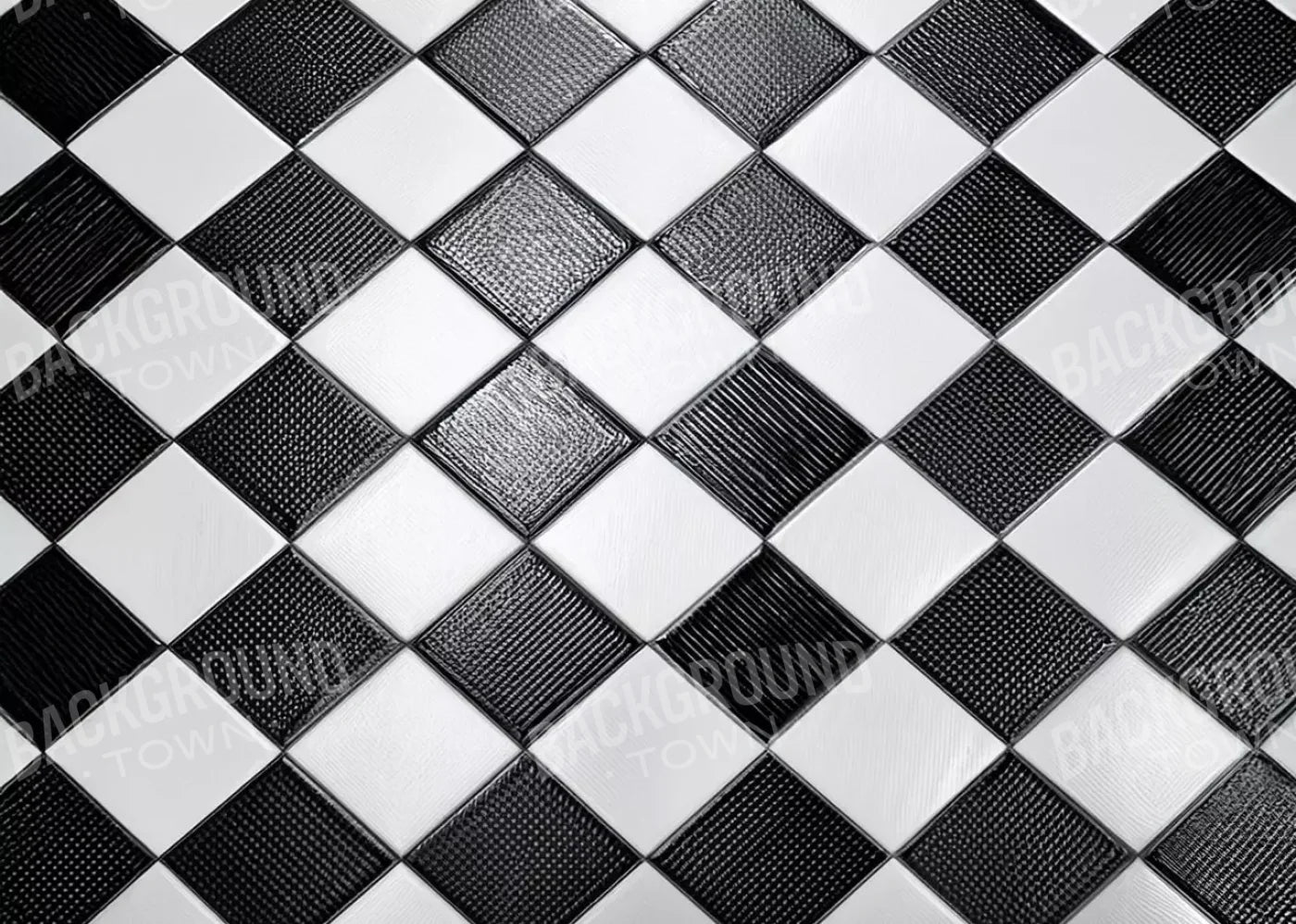 Classic Checkered Floor 7’X5’ Rubbermat (84 X 60 Inch)