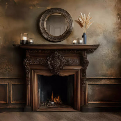 Classic Fireplace 10’x10’ UltraCloth (120 x 120 inch) Backdrop