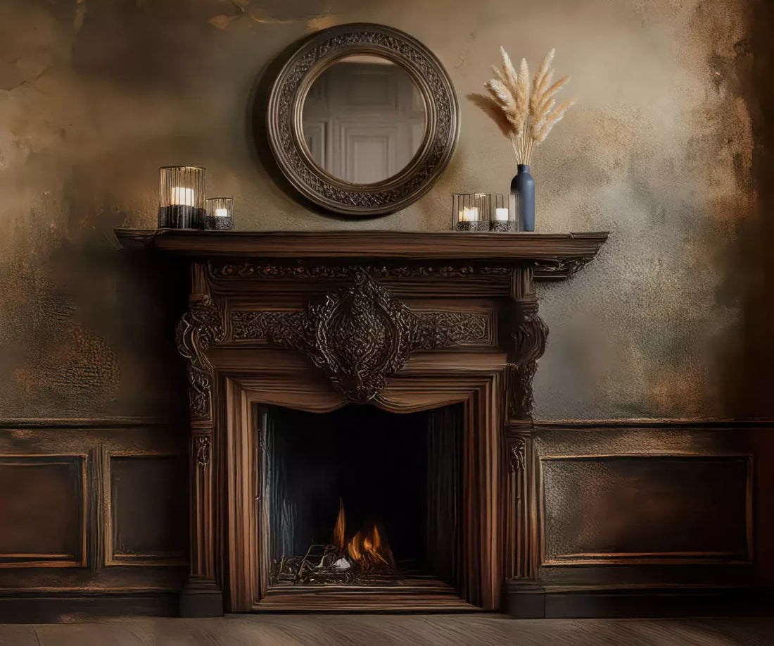 Classic Fireplace 5’x4’2 Fleece (60 x 50 inch) Backdrop