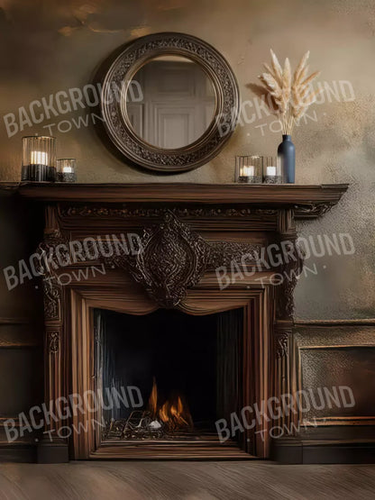 Classic Fireplace 5’x6’8 Fleece (60 x 80 inch) Backdrop