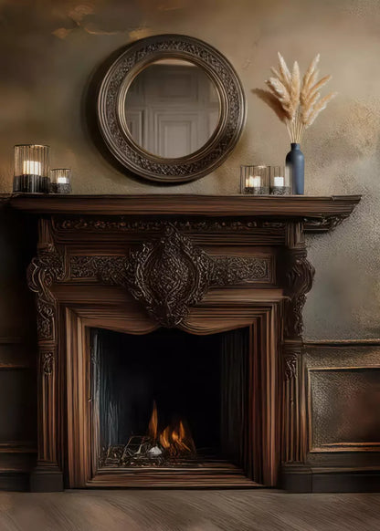 Classic Fireplace 5’x7’ UltraCloth (60 x 84 inch) Backdrop