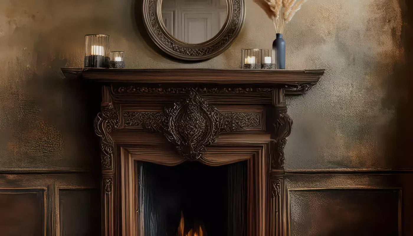 Classic Fireplace Backdrop