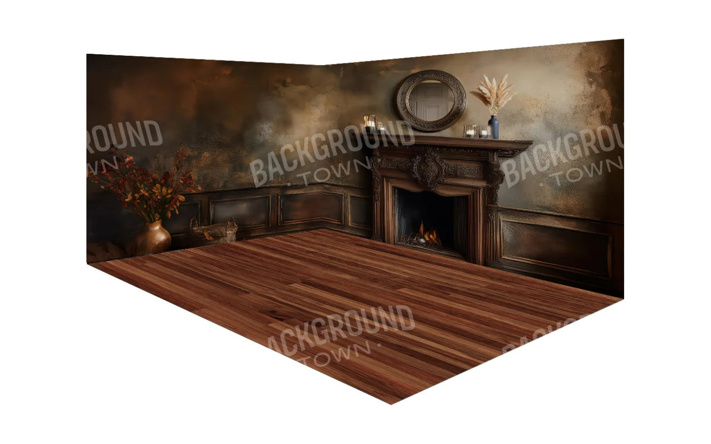 Classic Fireplace Room Bundle Backdrops