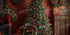 Classic Red Christmas 20’X10’ Ultracloth (240 X 120 Inch) Backdrop