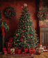 Red Green Brown  Backdrop for Photography