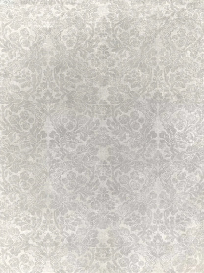 Classic Texture Warm Gray Damask 5X68 Fleece ( 60 X 80 Inch ) Backdrop