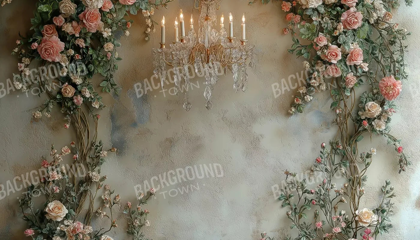 Climbing Pink Roses Arch 14’X8’ Ultracloth (168 X 96 Inch) Backdrop