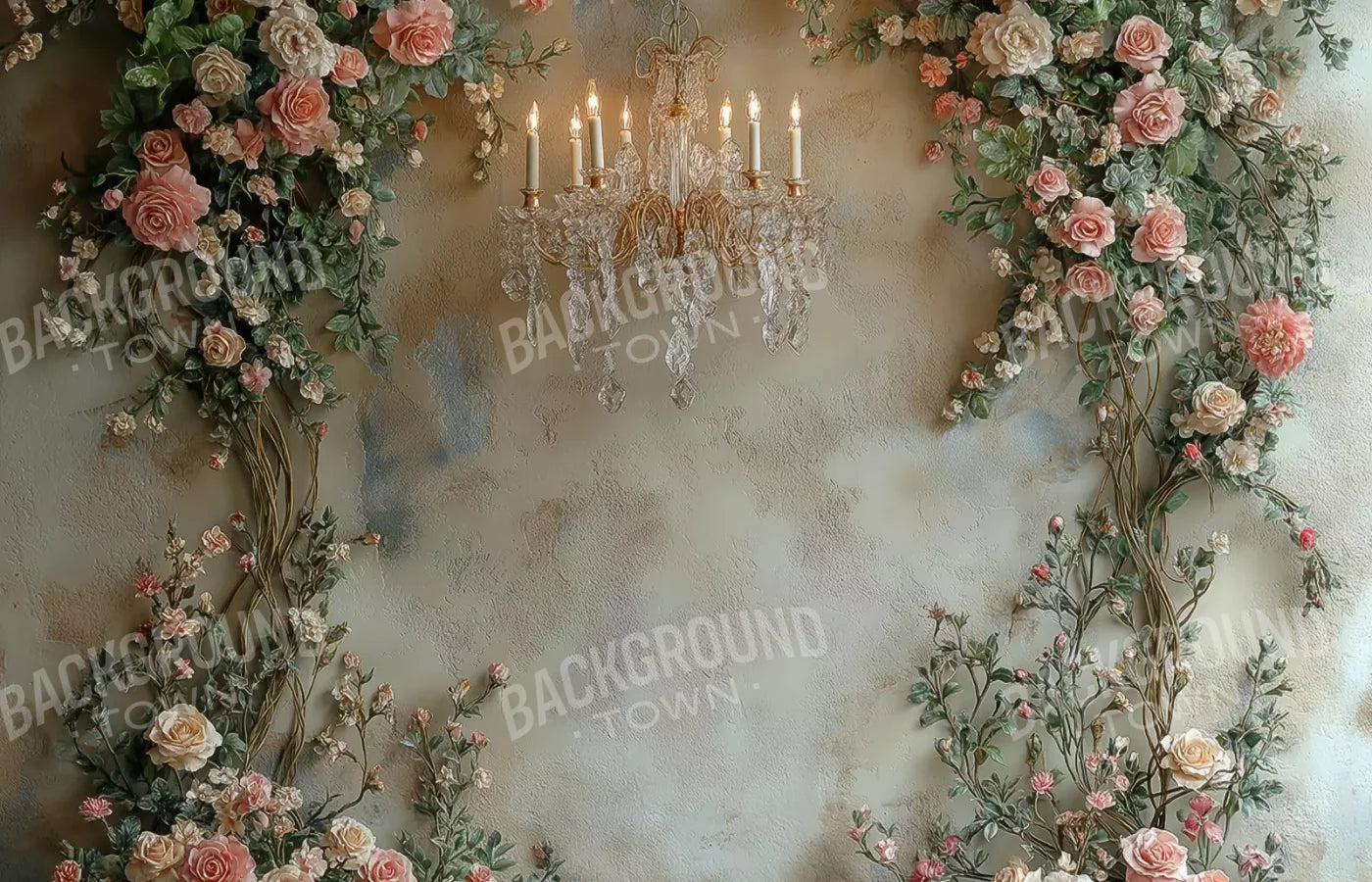 Climbing Pink Roses Arch 14’X9’ Ultracloth (168 X 108 Inch) Backdrop