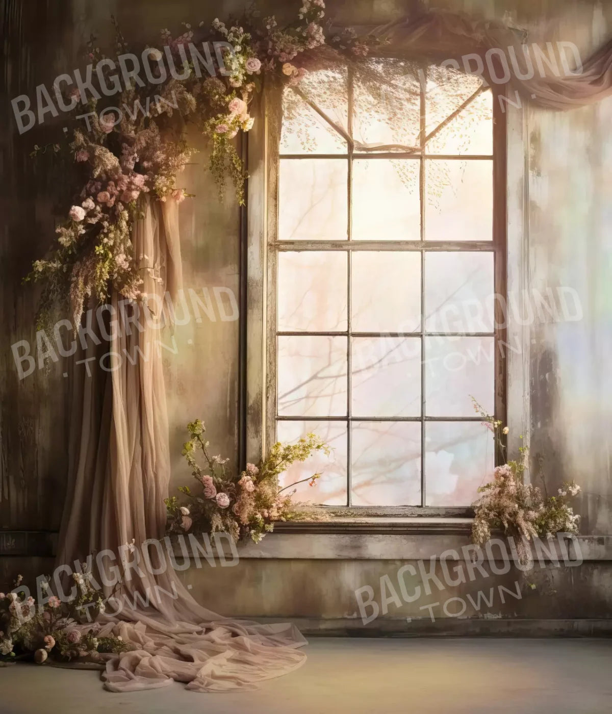 Cocoa Artistry Window 10X12 Ultracloth ( 120 X 144 Inch ) Backdrop