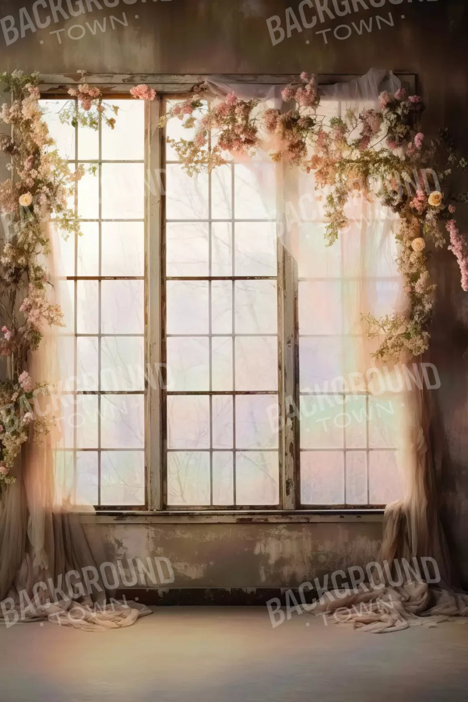 Cocoa Artistry Window I 5X8 Ultracloth ( 60 X 96 Inch ) Backdrop