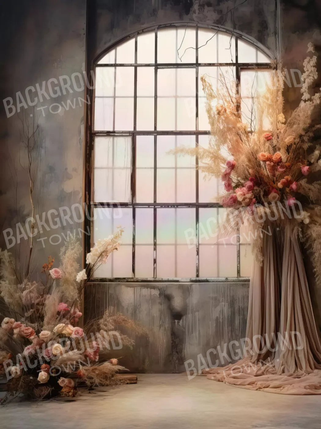 Cocoa Artistry Window Ii 5X68 Fleece ( 60 X 80 Inch ) Backdrop