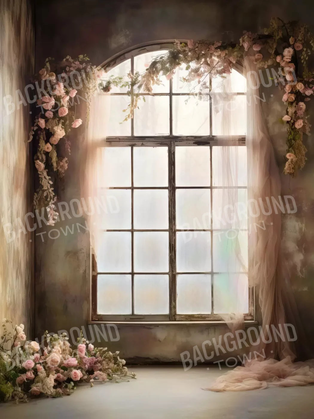 Cocoa Artistry Window Iii 5X68 Fleece ( 60 X 80 Inch ) Backdrop