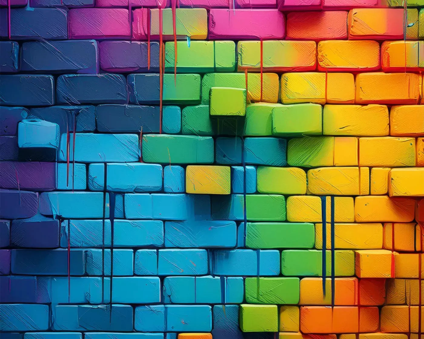 Color Bricks 10’X8’ Fleece (120 X 96 Inch) Backdrop