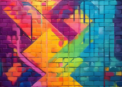 Color Bricks 2 7’X5’ Ultracloth (84 X 60 Inch) Backdrop