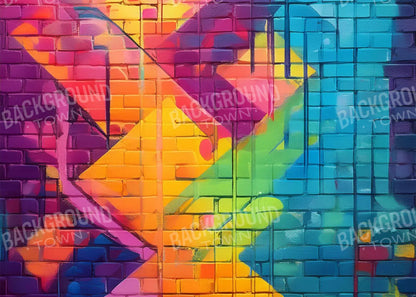Color Bricks 2 7’X5’ Ultracloth (84 X 60 Inch) Backdrop