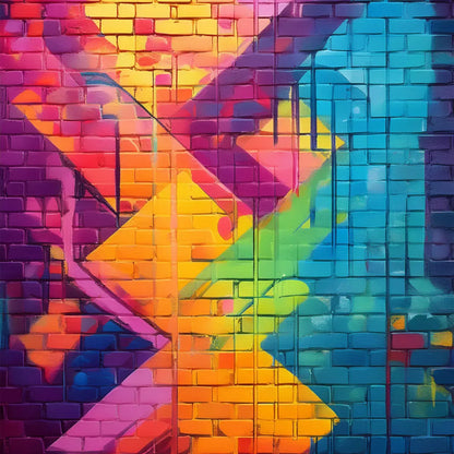 Color Bricks 2 8’X8’ Fleece (96 X Inch) Backdrop
