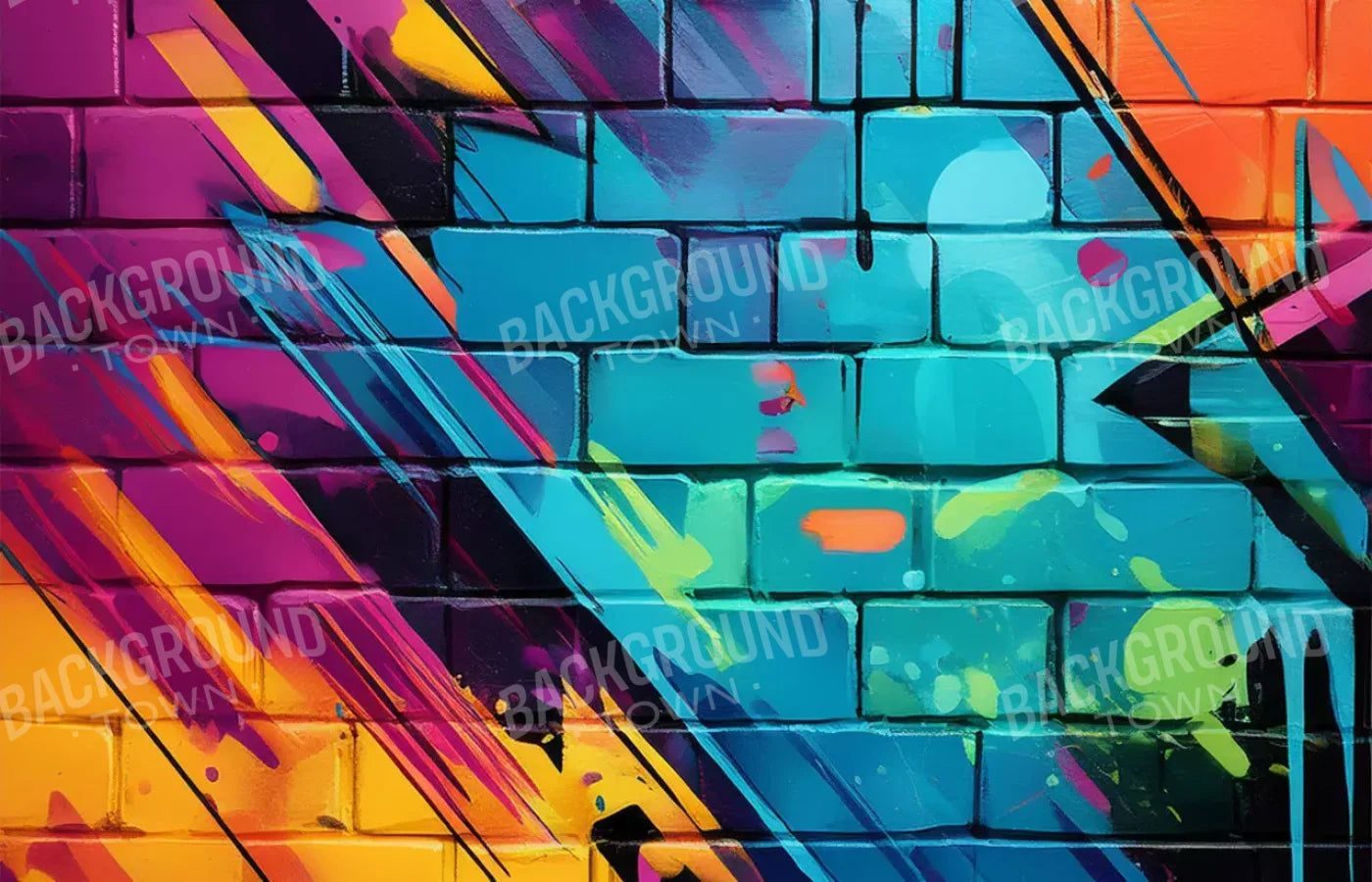 Color Bricks 3 14’X9’ Ultracloth (168 X 108 Inch) Backdrop