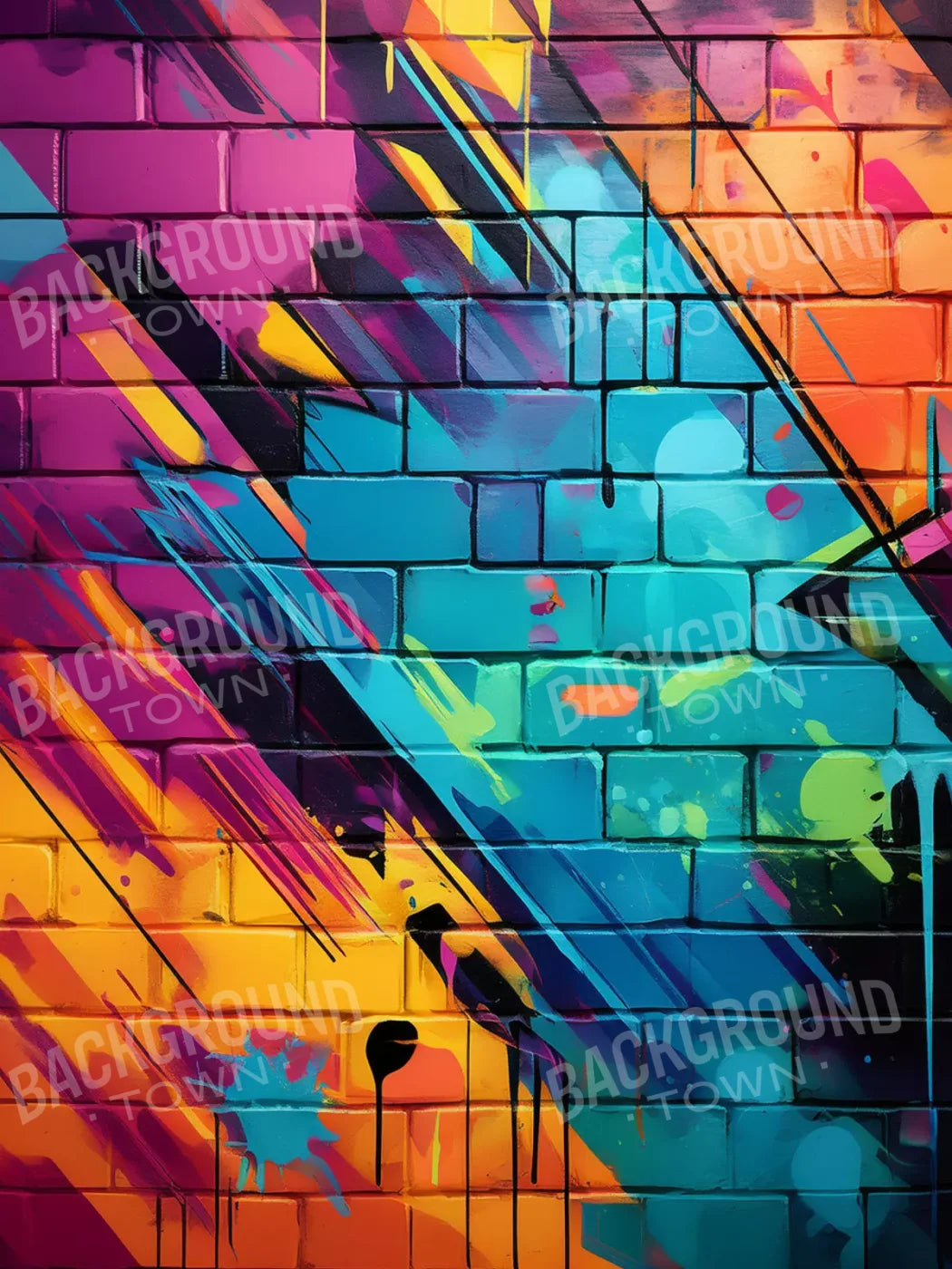 Color Bricks 3 5’X6’8 Fleece (60 X 80 Inch) Backdrop