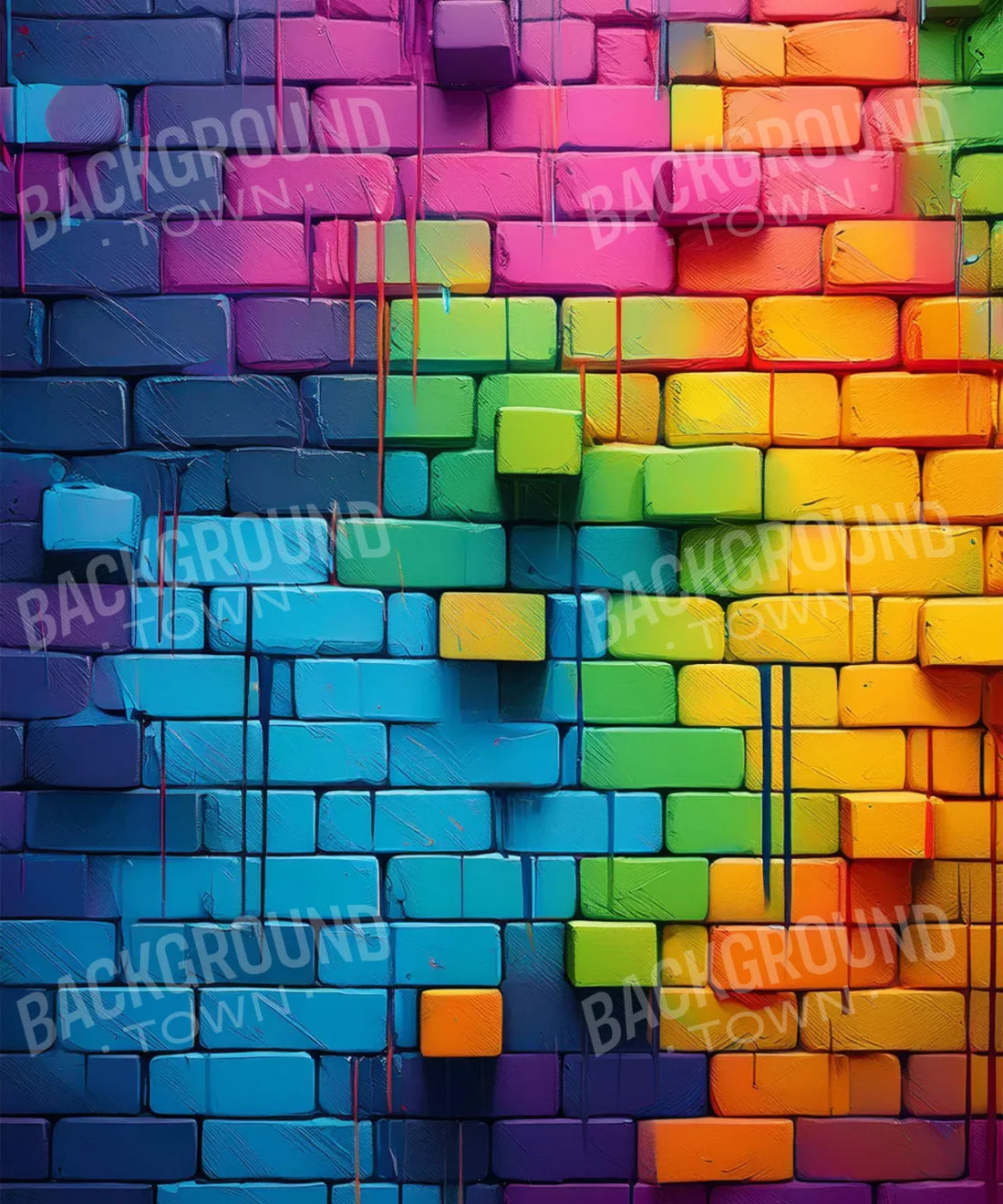 Purple , Orange , Blue , Green Backdrop for Photography