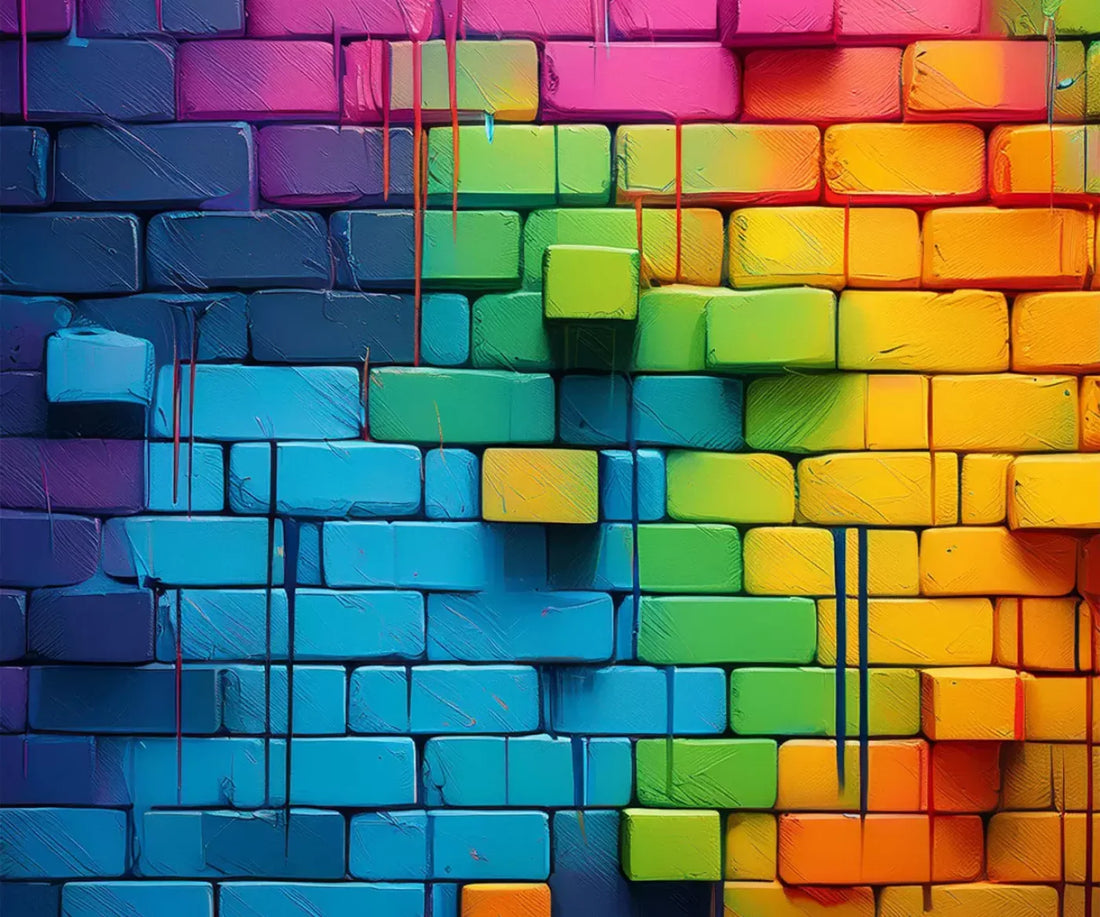 Color Bricks 5’X4’2 Fleece (60 X 50 Inch) Backdrop