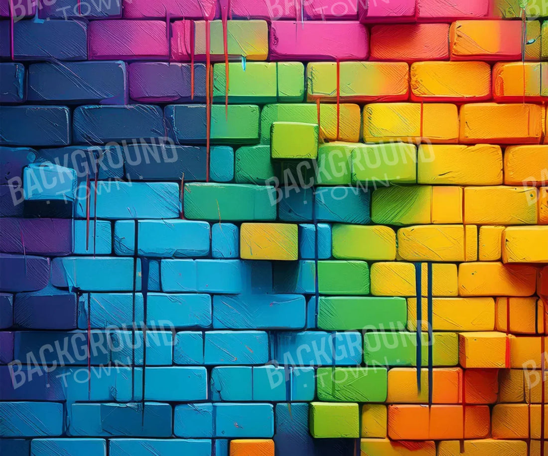 Color Bricks 5’X4’2 Fleece (60 X 50 Inch) Backdrop