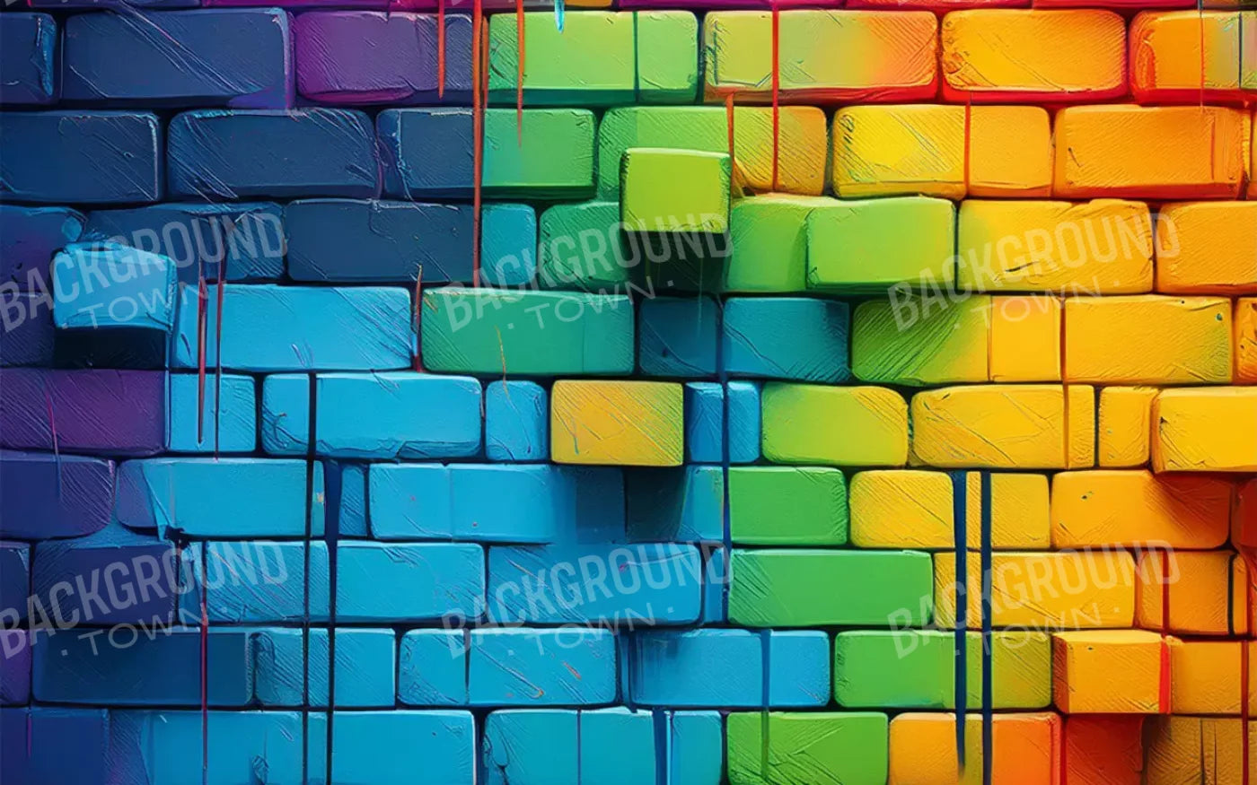 Color Bricks 8’X5’ Ultracloth (96 X 60 Inch) Backdrop