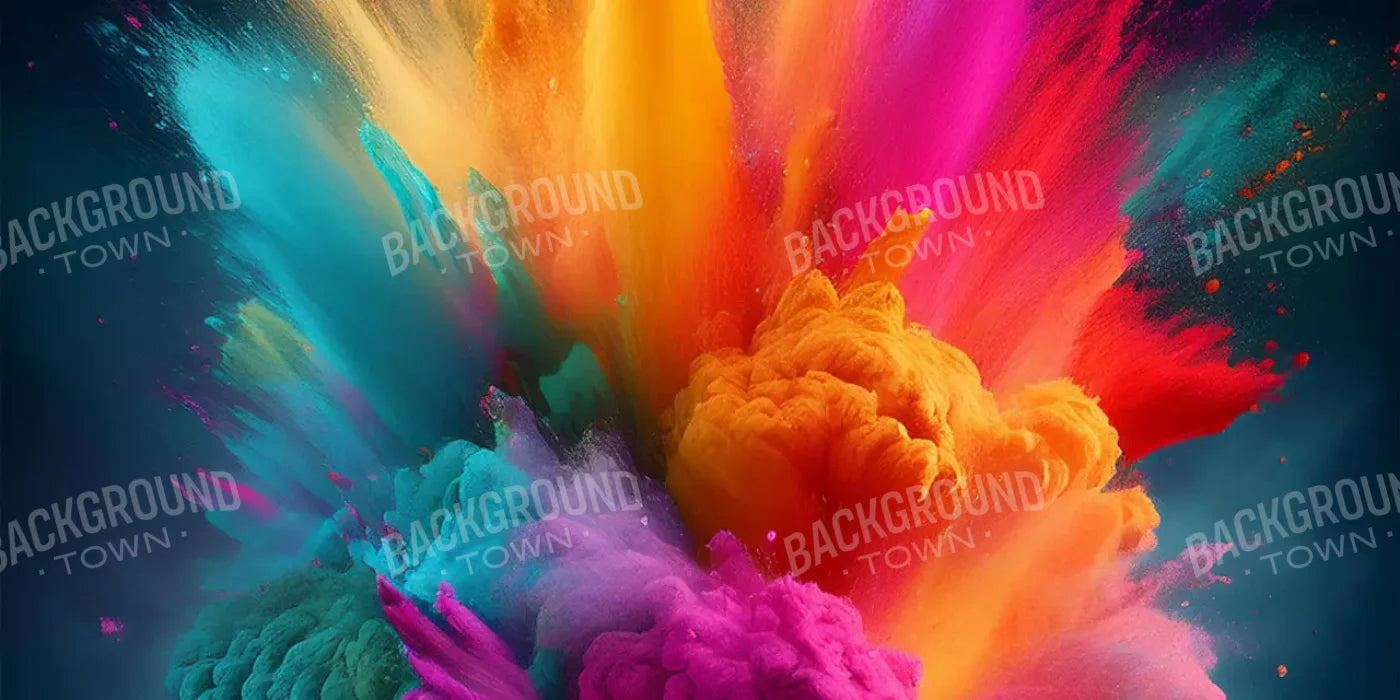 Color Powder Burst 16’X8’ Ultracloth (192 X 96 Inch) Backdrop